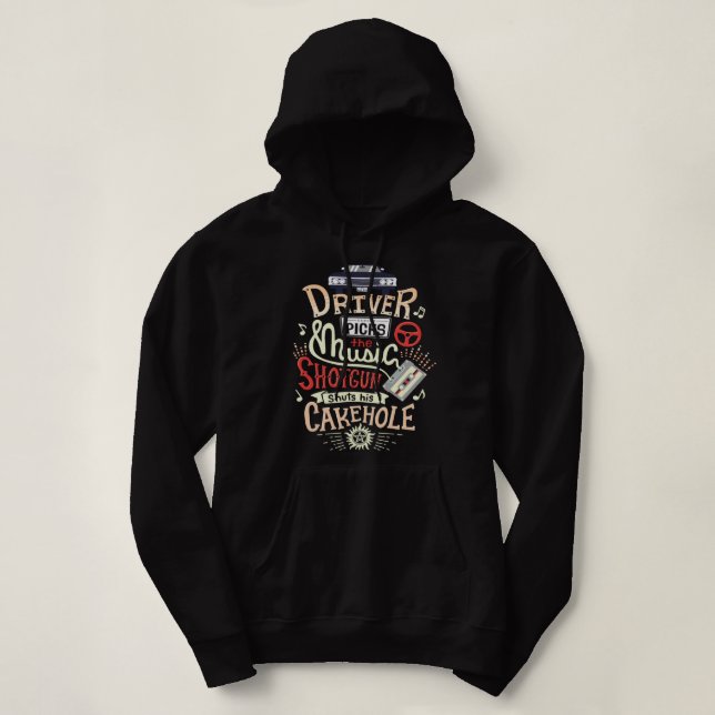 Supernatural Driver wählt den Musikpullover Hoodie (Design vorne)