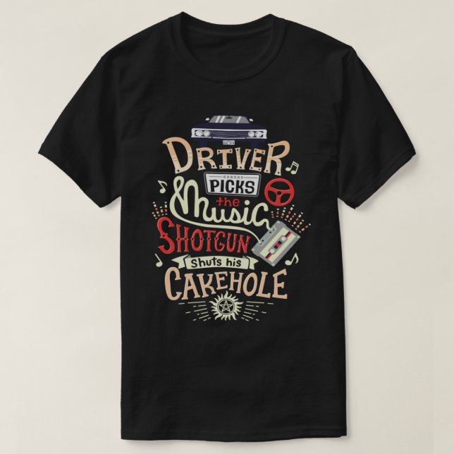 Supernatural Driver wählt den Musikpullover T-Shirt (Design vorne)