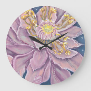 Supernatural Flower Große Wanduhr
