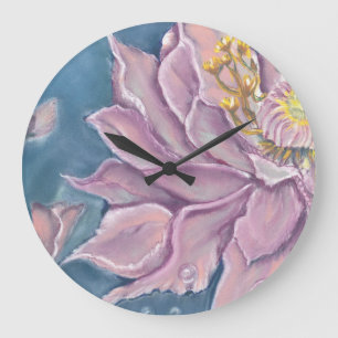 Supernatural Flower Große Wanduhr