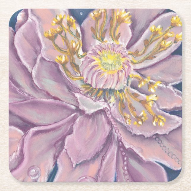 Supernatural Flower Rechteckiger Pappuntersetzer (Vorderseite)