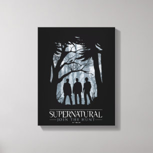 Supernatural Forest Silhouette Graphic Leinwanddruck