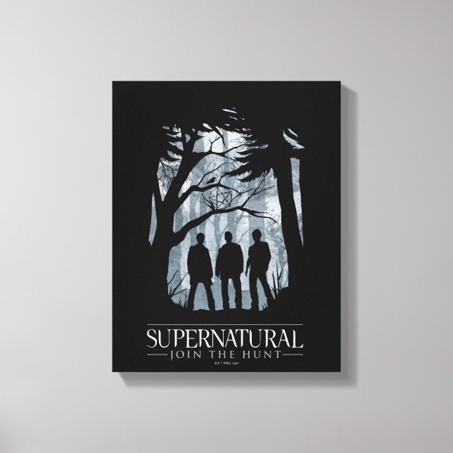 Supernatural Forest Silhouette Graphic Leinwanddruck (Vorderseite)
