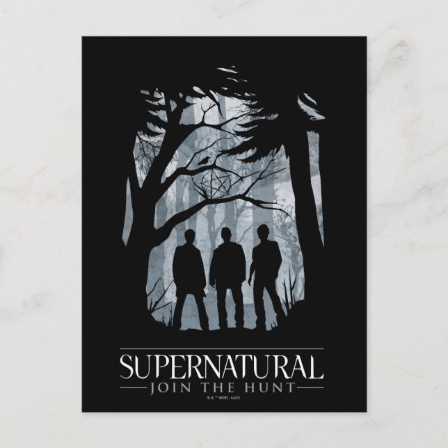 Supernatural Forest Silhouette Graphic Postkarte (Vorderseite)