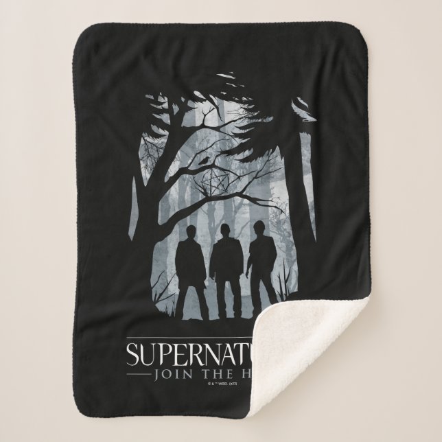Supernatural Forest Silhouette Graphic Sherpadecke (Vorderseite)