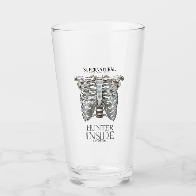 Supernatural "Hunter Inside" Ribcage Graphic Glas (Vorderseite)