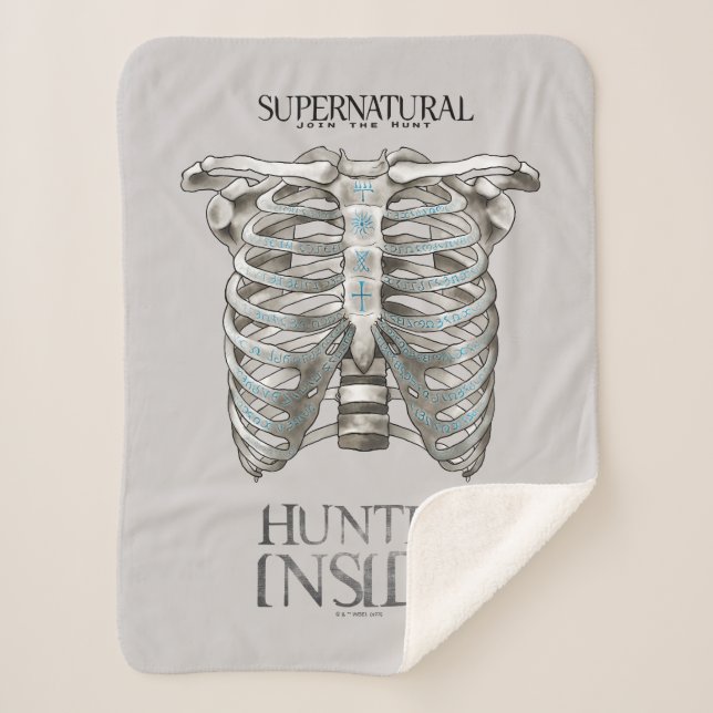 Supernatural "Hunter Inside" Ribcage Graphic Sherpadecke (Vorderseite)