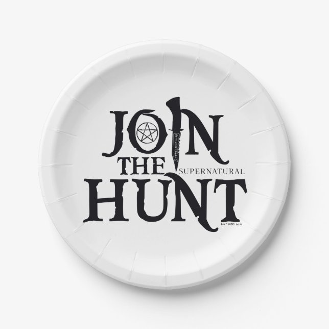 Supernatural "Join the Hunt" Pappteller (Vorderseite)
