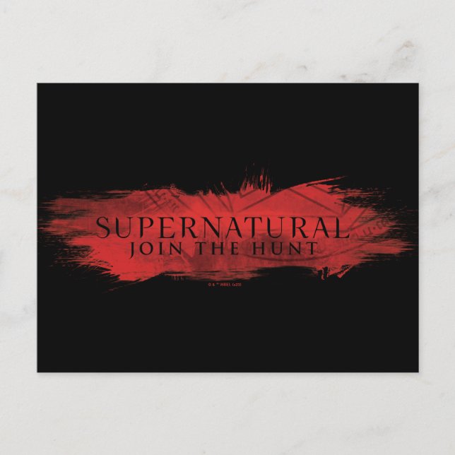 Supernatural "Join the Hunt" Red Splash Postkarte (Vorderseite)