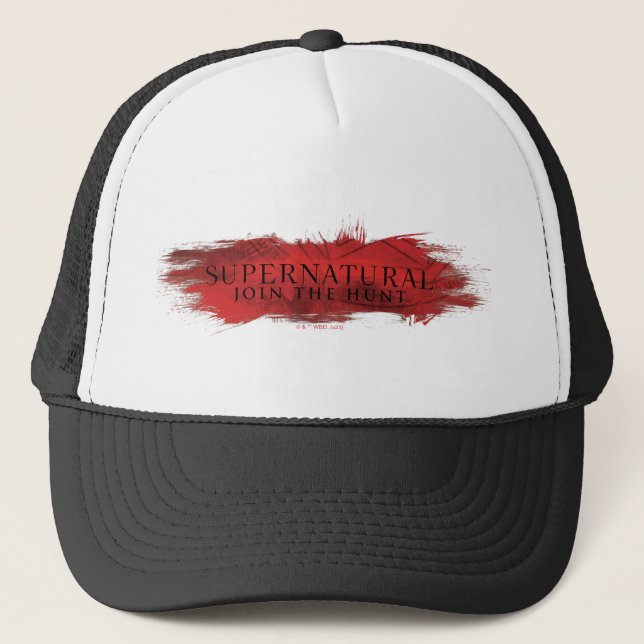 Supernatural "Join the Hunt" Red Splash Truckerkappe (Vorderseite)