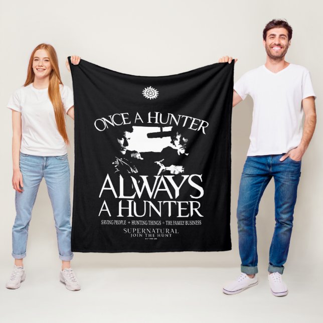 Supernatural "Once a Junter, Always a Hunter" Fleecedecke (Beispiel)