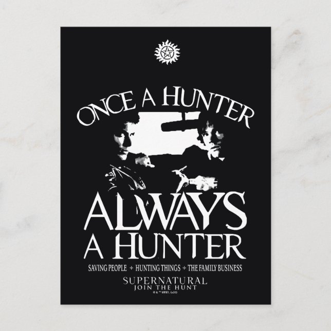 Supernatural "Once a Junter, Always a Hunter" Postkarte (Vorderseite)