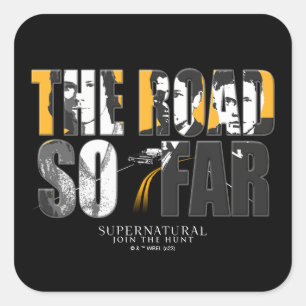 Supernatural "The Road So far" Quadratischer Aufkleber