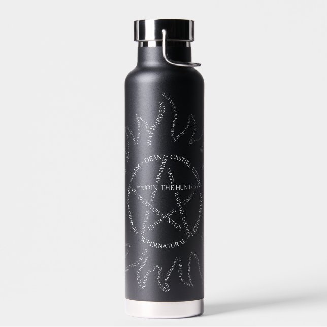 Supernatural Typografie Pentagramm Trinkflasche (Links)
