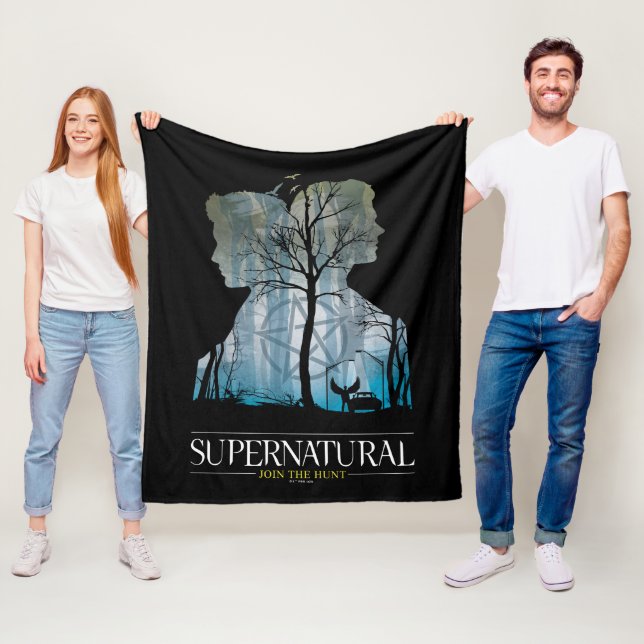 Supernatural Winchester Bros Forest Graphic Fleecedecke (Beispiel)