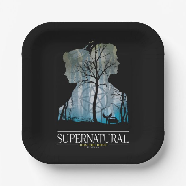 Supernatural Winchester Bros Forest Graphic Pappteller (Vorderseite)