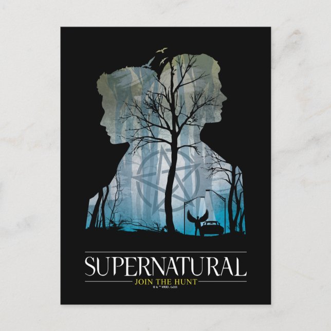 Supernatural Winchester Bros Forest Graphic Postkarte (Vorderseite)