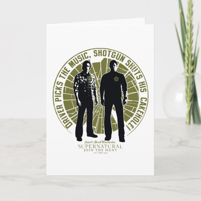 Supernatural Winchester Brothers "Shotgun" Karte (Vorderseite)
