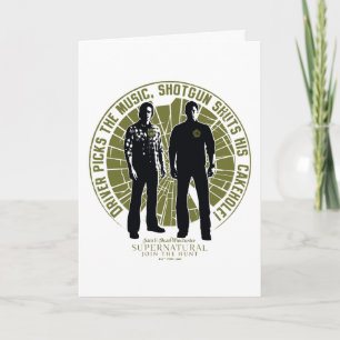 Supernatural Winchester Brothers "Shotgun" Karte