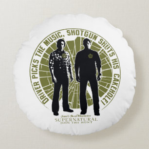 Supernatural Winchester Brothers "Shotgun" Rundes Kissen