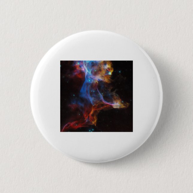 Supernova bleibt der Schleiernebelsticker Button (Vorderseite)