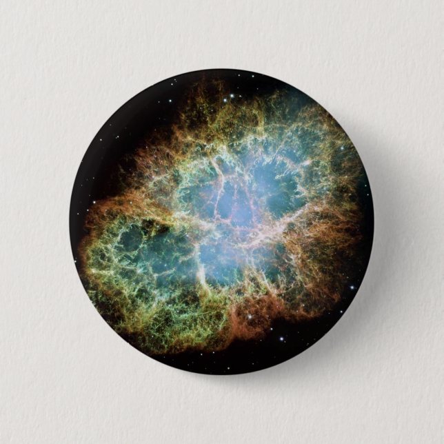 Supernova Explosion Star Galaxy Universe Black Sky Button (Vorderseite)