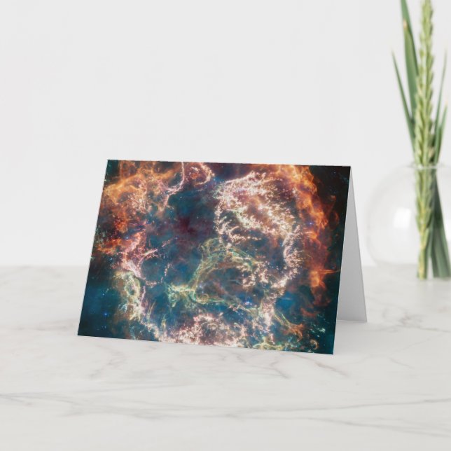 Supernova Remnant Cassiopeia A. Karte (Vorderseite)