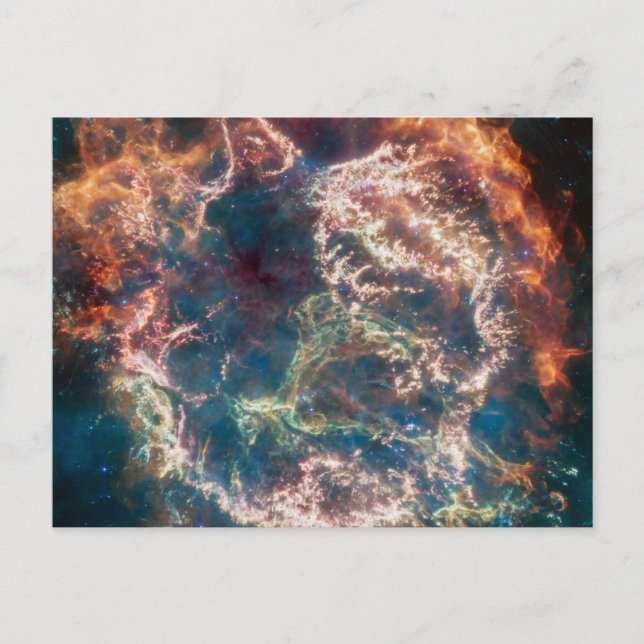 Supernova Remnant Cassiopeia A. Postkarte (Vorderseite)