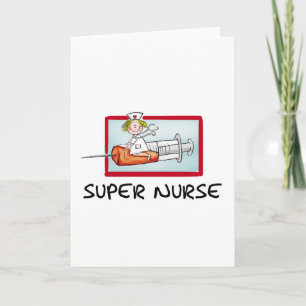 supernurse - humorvolle Cartoon-Krankenschwester Karte