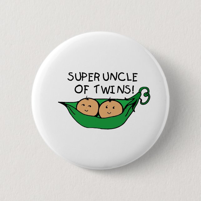 Superonkel der Zwillings-Hülse Button (Vorderseite)