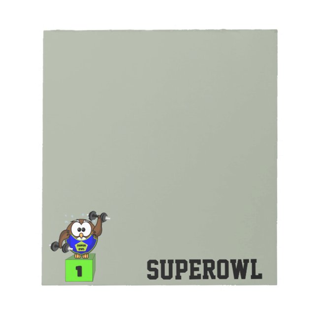 SuperOwl Notizblock (Vorderseite)
