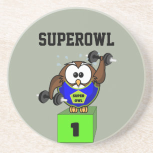 SuperOwl Sandstein Untersetzer