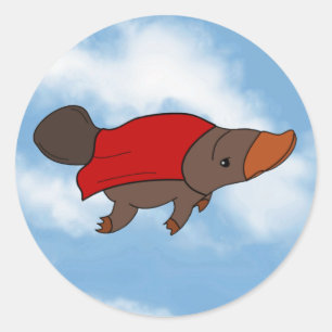 SuperPlatypus Runder Aufkleber
