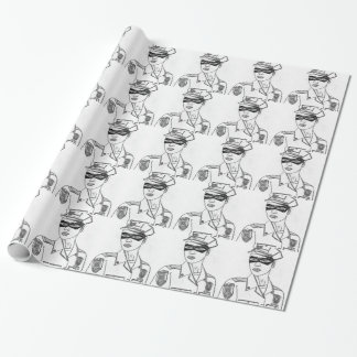 Superpolizeibeamtin Geschenkpapier