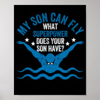 Superpower Funny Mama Vater Schwimmteam Eltern mei
