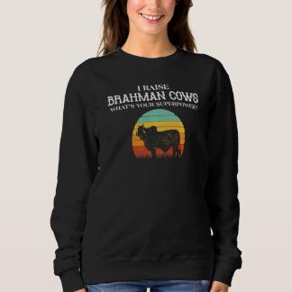 Superpower Kuh Landwirtschaft Brahman Rind Rancher Sweatshirt