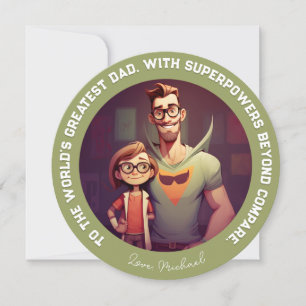 Superpower Superdad   Vatertagskarte Feiertagskarte