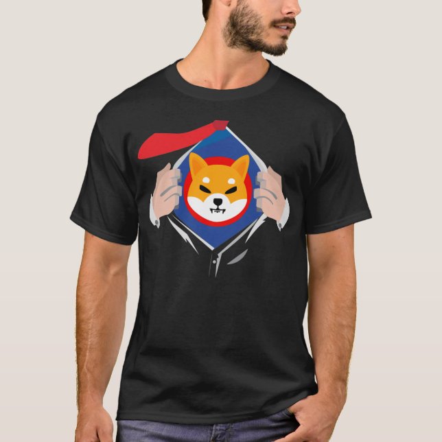 Superpowered by Shiba Inu! T-Shirt (Vorderseite)