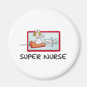 Superschwester - Humorvolle Cartoon Krankenschwest Magnet