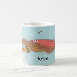 Superslothflug mit der Unterschrift "Anyhoo" Tasse