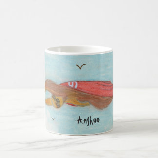 Superslothflug mit der Unterschrift "Anyhoo" Tasse