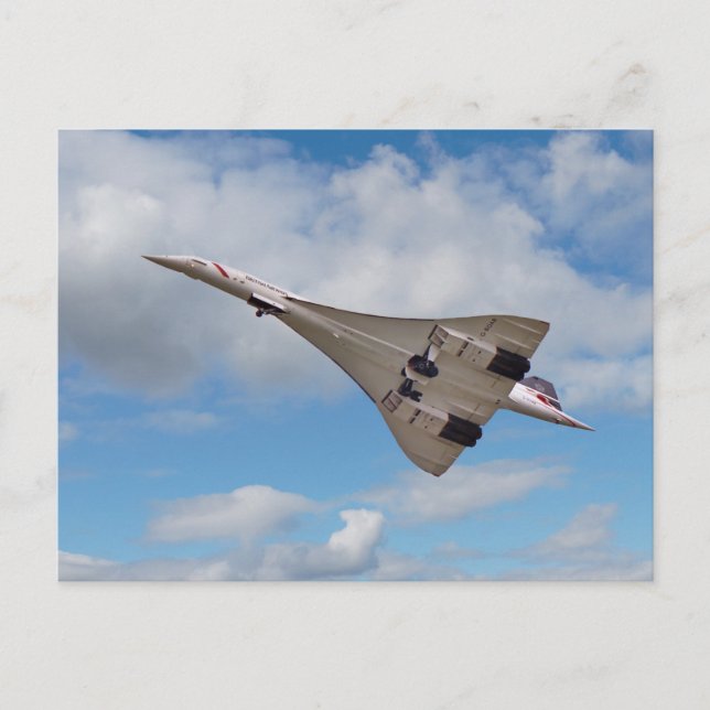 Supersonic Concorde G-BOAB Postkarte (Vorderseite)
