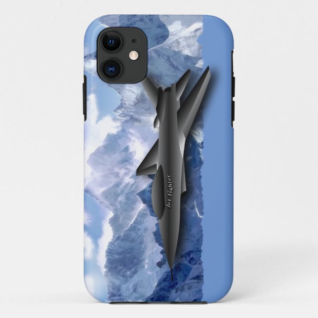 Supersonic Jet-Fighter & Mountains Design für Kind Case-Mate iPhone Hülle (Rückseite)