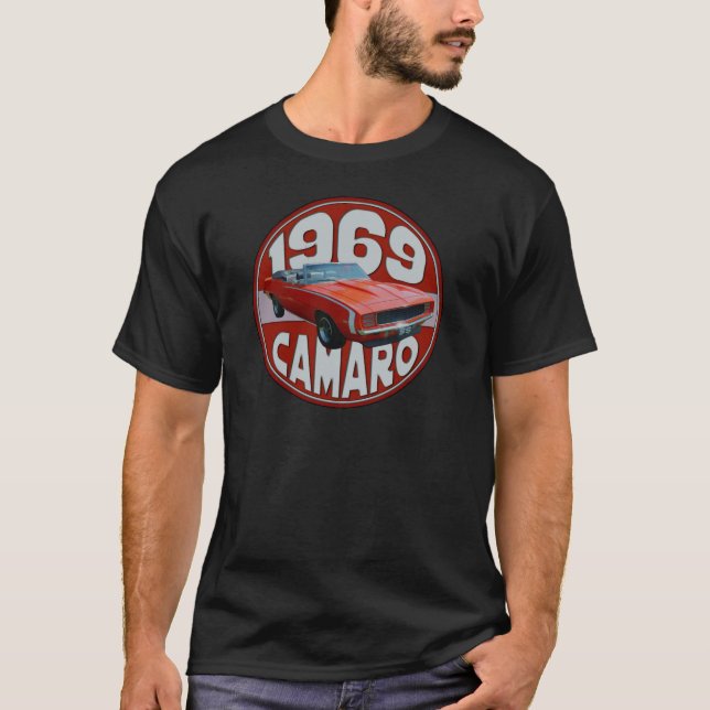 Supersport 1969 Camaro tiefrote Linie T-Shirt (Vorderseite)