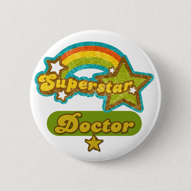 Superstar-Arzt Button (Vorderseite)