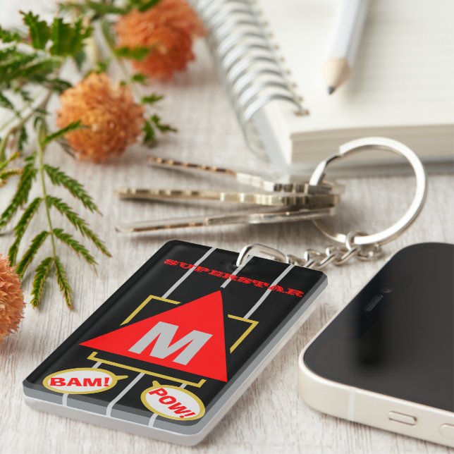 Superstar Cartoons Monogram Black Schlüsselanhänger (Vorderseite rechts)