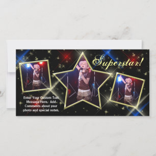 SuperStar Custom Foto Card, Model Pageant Kids..