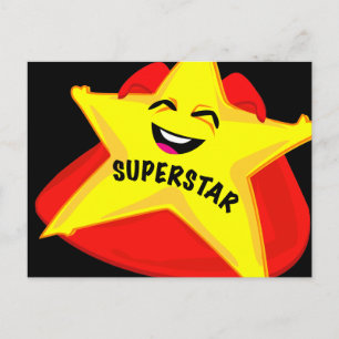 superstar humorvolle Postkarte! Postkarte