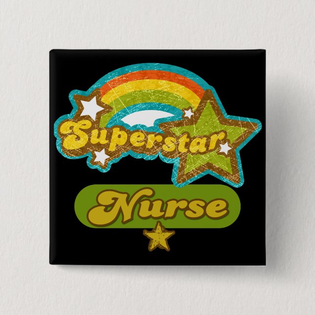 Superstar-Krankenschwester Button (Vorderseite)