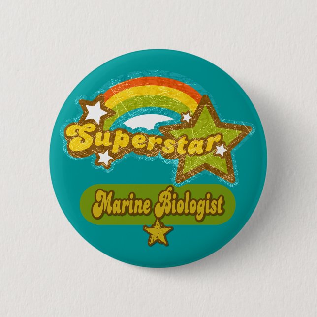 Superstar-Marinebiologe Button (Vorderseite)